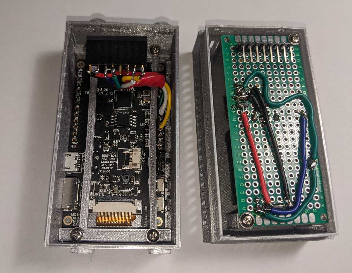 Both halves of a CO2 monitor assembled.
