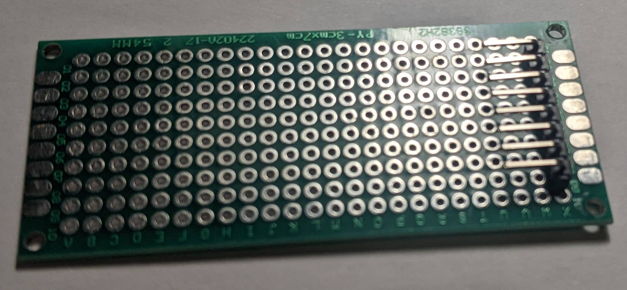 PCB after step 1 has been completed