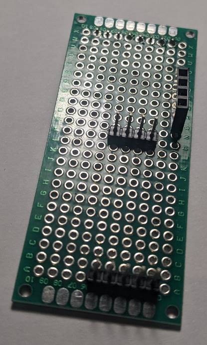 PCB after step 2 has been completed