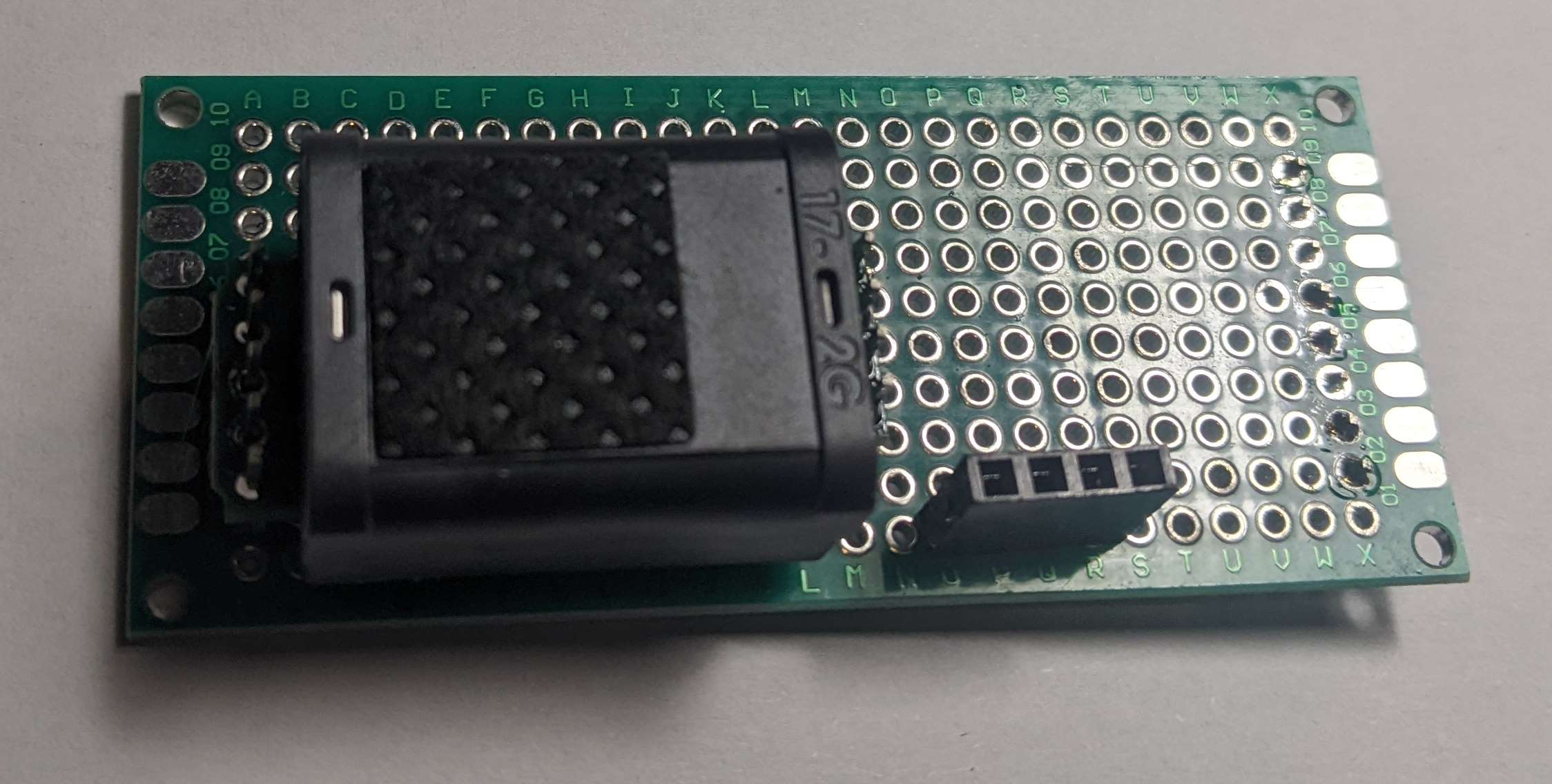 PCB after step 2 has been completed