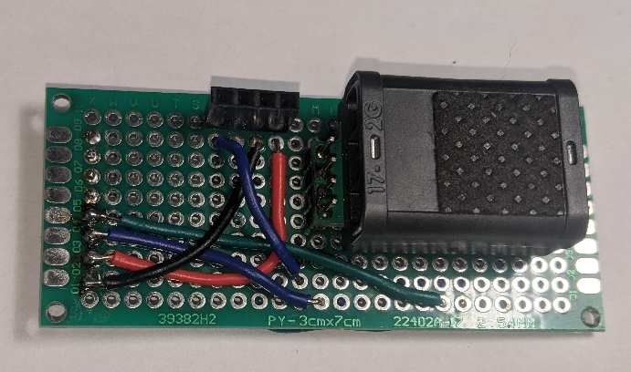 I2C connections on sensor side of PCB.
