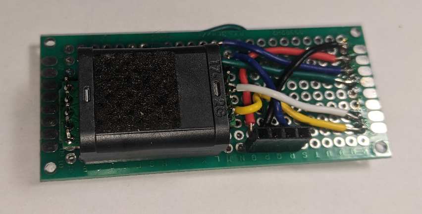 I2C connections on sensor side of PCB.